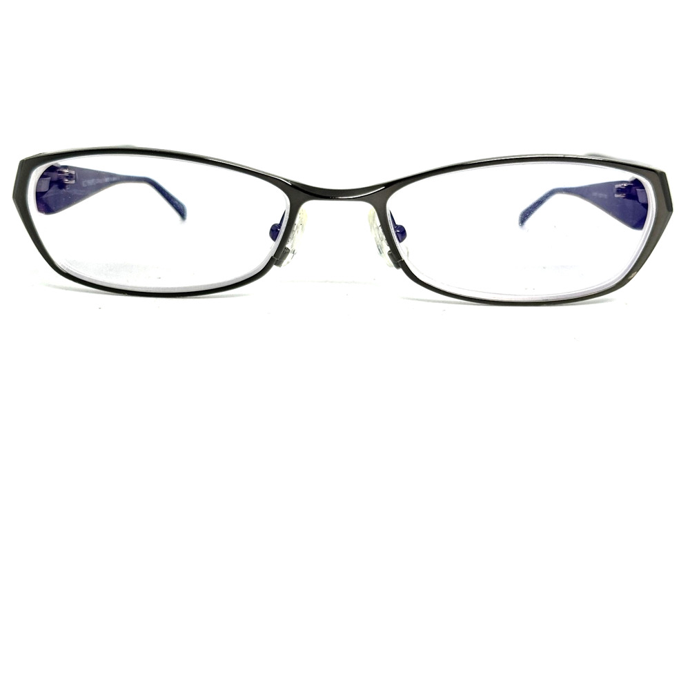 KIO YAMATO TITANIUM KT 307 53/17/133 BURGUNDY BLACK GRAY EYEGLASSES 20984